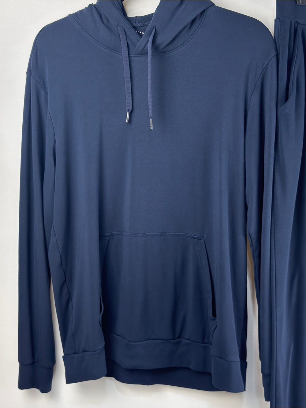 Cozy Earth Relaxed Navy Jogger Pants/Long-sleeve Hooded Top Women's Small - Picture 2 of 8